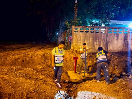 ไฟล์แนบ กปภ.สาขาตะกั่วป่า ดำเนินงานตามแผนบริหารจัดการน้ำสูญเสียเชิงรุก ทำ Step Test ลงพื้นที่เดินเท้าหาท่อแตกรั่ว พร้อมซ่อมปิดจุด เพื่อลดการเกิดน้ำสูญเสีย