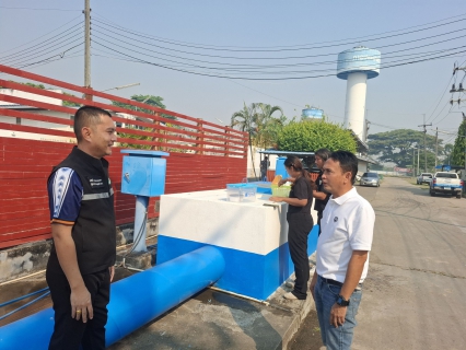 ไฟล์แนบ การประปาส่วนภูมิภาคสาขาแม่สอด ร่วมลงพื้นที่เก็บตัวอย่างน้ำ  เพื่อขอต่ออายุโครงการน้ำประปาดื่มได้