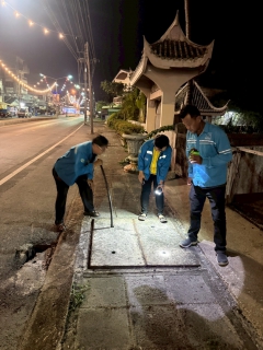 ไฟล์แนบ กปภ.สาขาปากพนัง ลงพื้นที่เดินสำรวจหาท่อแตก/ท่อรั่ว จากการทำ step test  ตามแผนลดน้ำสูญเสีย บริเวณพื้นที่ ถนนพานิชสัมพันธ์  ตำบลปากพนัง อำเภอปากพนัง จังหวัดนครศรีธรรมราช