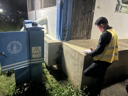 ไฟล์แนบ การประปาส่วนภูมิภาคสาขาอ่าวลึก ลงพื้นที่ทำ Step Test หาท่อแตก-รั่ว บริเวณ สถานีผลิตจ่ายน้ำหน่วยบริการปลายพระยา