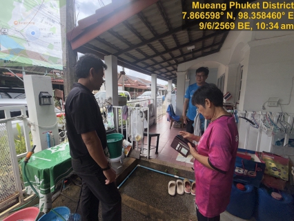 ไฟล์แนบ กปภ.สาขาภูเก็ต ลงพื้นที่ตรวจสอบคุณภาพน้ำปลายสาย บริเวณหมู่บ้านภูเก็ตวิลล่า 5 ต.วิชิต อ.เมือง จ.ภูเก็ต