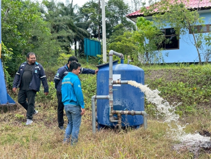 ไฟล์แนบ กปภ.สาขาหลังสวน ลงพื้นที่ตรวจสอบและวางแผนการเดินท่อระบบน้ำประปา โรงเรียนบ้านในกริม