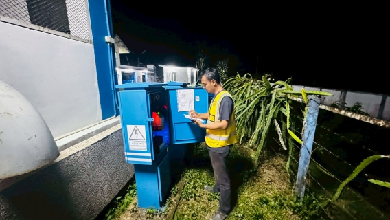 ไฟล์แนบ การประปาส่วนภูมิภาคสาขาอ่าวลึก ดำเนินการทำ STEP TEST หาท่อแตก-รั่ว บริเวณ MM-03-จ่ายน้ำชุมชนปากน้ำ