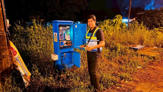ไฟล์แนบ การประปาส่วนภูมิภาคสาขาอ่าวลึก ลงพื้นที่ทำ STEP TEST หาท่อแตก-รั่ว บริเวณ DM-01-01-จ่ายน้ำศูนย์ราชการอ่าวลึก