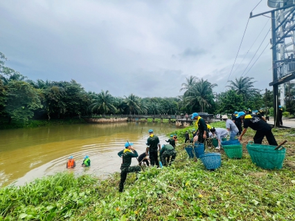 ไฟล์แนบ การประปาส่วนภูมิภาคสาขาคลองท่อมเข้าร่วมโครงการรวมพลังจิตอาสา ประชารัฐร่วมใจ กำจัดผักตบชวา พัฒนาคลองสินปุน