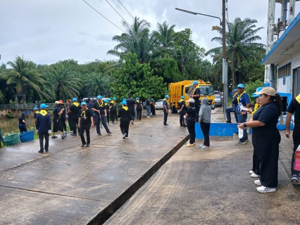 ไฟล์แนบ การประปาส่วนภูมิภาคสาขาคลองท่อมเข้าร่วมโครงการรวมพลังจิตอาสา ประชารัฐร่วมใจ กำจัดผักตบชวา พัฒนาคลองสินปุน