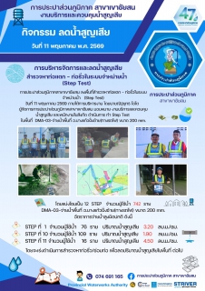 ไฟล์แนบ การประปาส่วนภูมิภาคสาขาเขาชัยสน ลงพื้นที่สำรวจหาท่อแตก - ท่อรั่วในระบบจำหน่ายน้ำ (Step Test) วันที่ 11 พฤษภาคม 2569 ภายใต้การบริหารงาน โดยนายณัฐยุทธ  โชโต ผู้จัดการการประปาส่วนภูมิภาคสาขาเขาชัยสน มอบหมาย งานบริการและควบคุมน้ำสูญเสีย และพนักงานในสังกัดดำเนินการทำ STEP TEST ในพื้นที่ DMA-03-จ่ายน้ำพื้นที่ อ.บางแก้วฝั่งซ้าย(ทางรถไฟ) ขนาด 200 mm.