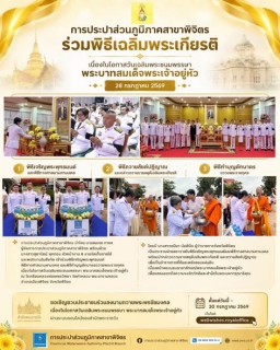 ไฟล์แนบ การประปาส่วนภูมิภาคสาขาพิจิตร ร่วมพิธีเฉลิมพระเกียรติ เนื่องในโอกาสวันเฉลิมพระชนมพรรษา พระบาทสมเด็จพระเจ้าอยู่หัว 28 กรกฎาคม 2569