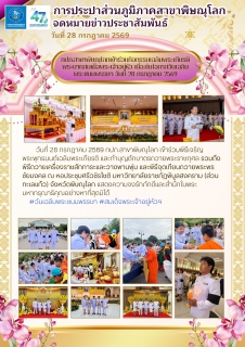 ไฟล์แนบ กปภ.สาขาพิษณุโลกเข้าร่วมกิจกรรมเฉลิมพระเกียรติพระบาทสมเด็จพระเจ้าอยู่หัว เนื่องในโอกาสวันเฉลิมพระชนมพรรษา วันที่ 28 กรกฎาคม 2569