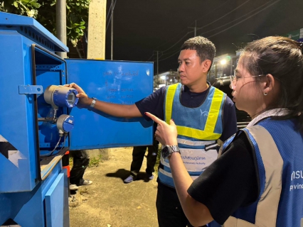 ไฟล์แนบ กปภ.สาขาสมุทรสาคร (พ) ลงพื้นที่ดำเนินการ Step Test ค้นหาท่อแตกท่อรั่ว บริเวณ DMA-25-หมู่บ้านสารินซิตี้ ตำบลโคกขาม มุ่งลดน้ำสูญเสีย เพิ่มประสิทธิภาพระบบจ่ายน้ำ