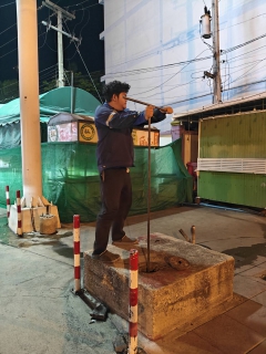 ไฟล์แนบ กปภ.สาขาท่ามะกาลงพื้นที่ ทำ Step Test ค้นหาท่อแตกรั่ว