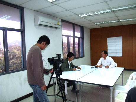 ผจก.กปภ.สาขาหลังสวน ให้สัมภาษณ์ผู้สื่อข่าว NBT และ TNN