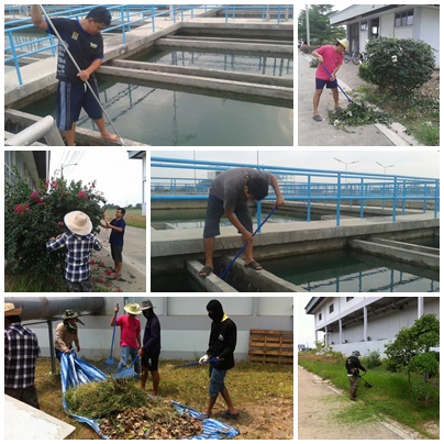 กปภ.สาขาธัญบุรี พัฒนาทำความสะอาดและล้างถังตกตะกอน ตามโครงการ Water Safety Plan