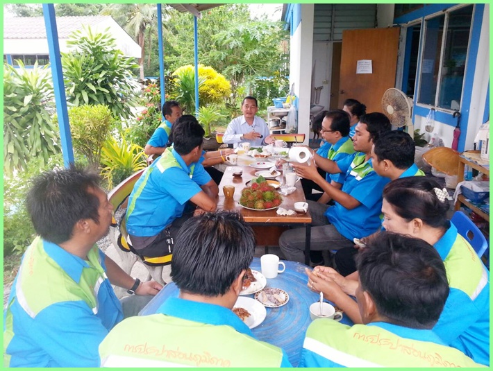 กปภ.สาขาขนอม จัดกิจกรรมสนทนายามเช้า (Morning Talk) ประจำเดือน มิถุนายน 2557