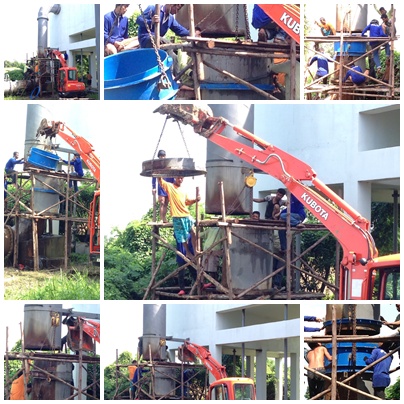 กปภ.สาขาธัญบุรี เร่งดำเนินการซ่อมท่อ บริเวณสถานีผลิตจ่ายน้ำคลอง 13