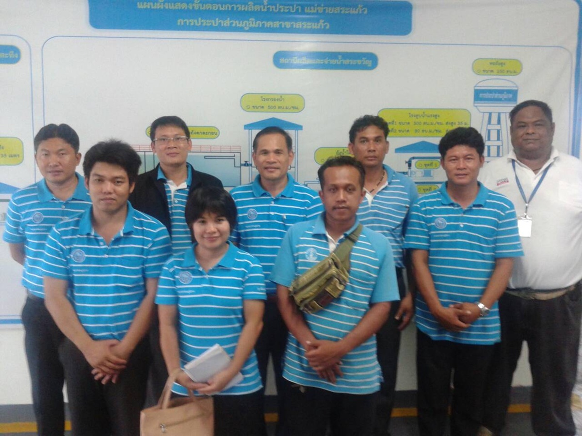 กปภ.สาขาสระแก้วต้อนรับคณะกรรมการประเมินโครงการสถานที่ทำงานน่าทำงานมีความปลอดภัย ประจำปี 2558