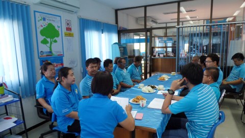 กปภ.สาขาขาณุวรลักษบุรีจัดกิจกรรมสนทนายามเช้า (Morning Talk) ครั้งที่ 9/2559 และกิจกรรมการขับเคลื่อนค่านิยมองค์กร
