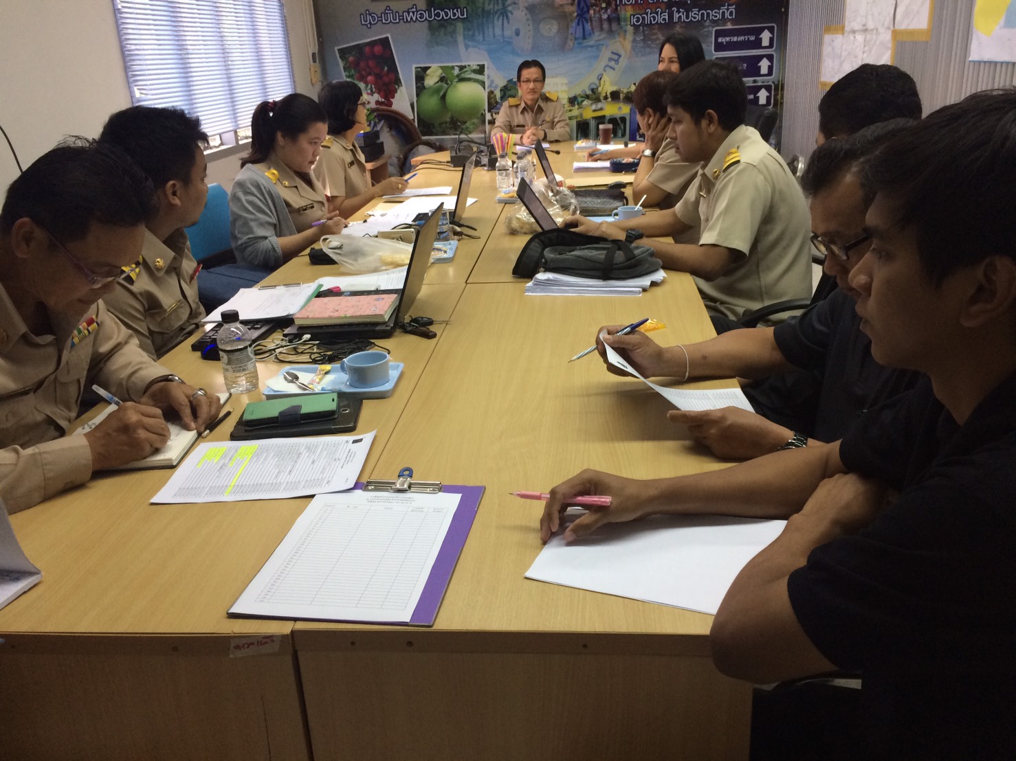 กปภ.สาขาสมุทรสงคราม ร่วมประชุมเปิดการตรวจสอบภายใน
