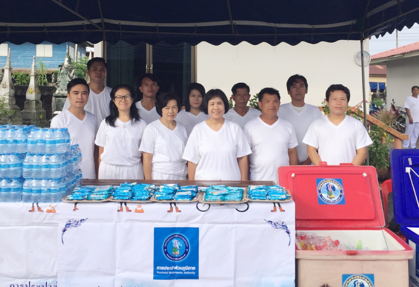 กปภ.สาขาศรีสงคราม ร่วมพิธีบูชาพญาศรีสัตตานาคราช ประจำปี ๒๕๖๐ และพิธีรำบูชาพระธาตุประจำวันเกิด
