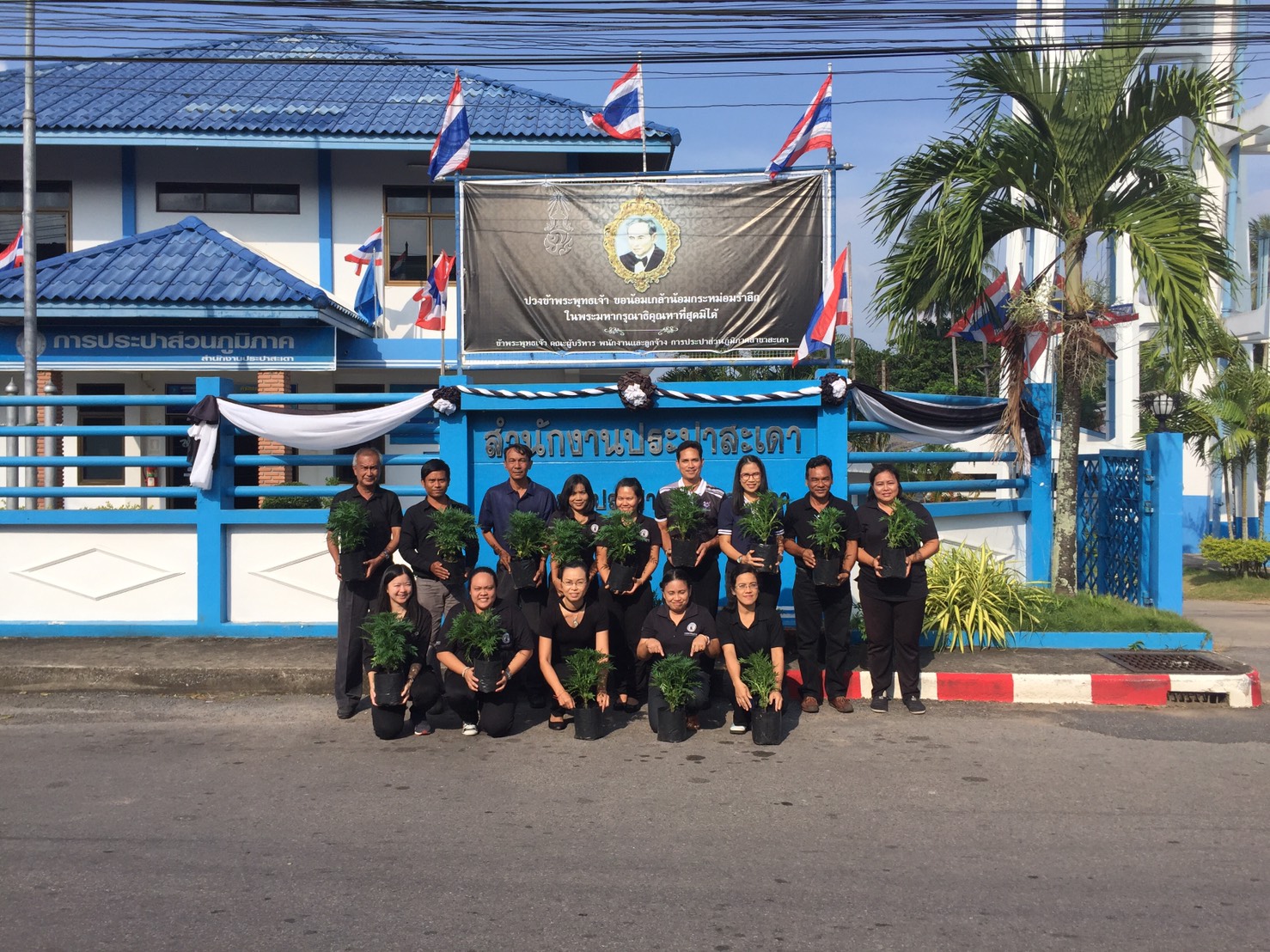 กปภ.สาขาสะเดา จัดกิจกรรมปลูกดอกดาวเรืองและดอกไม้สีเหมือง (Kick off)
