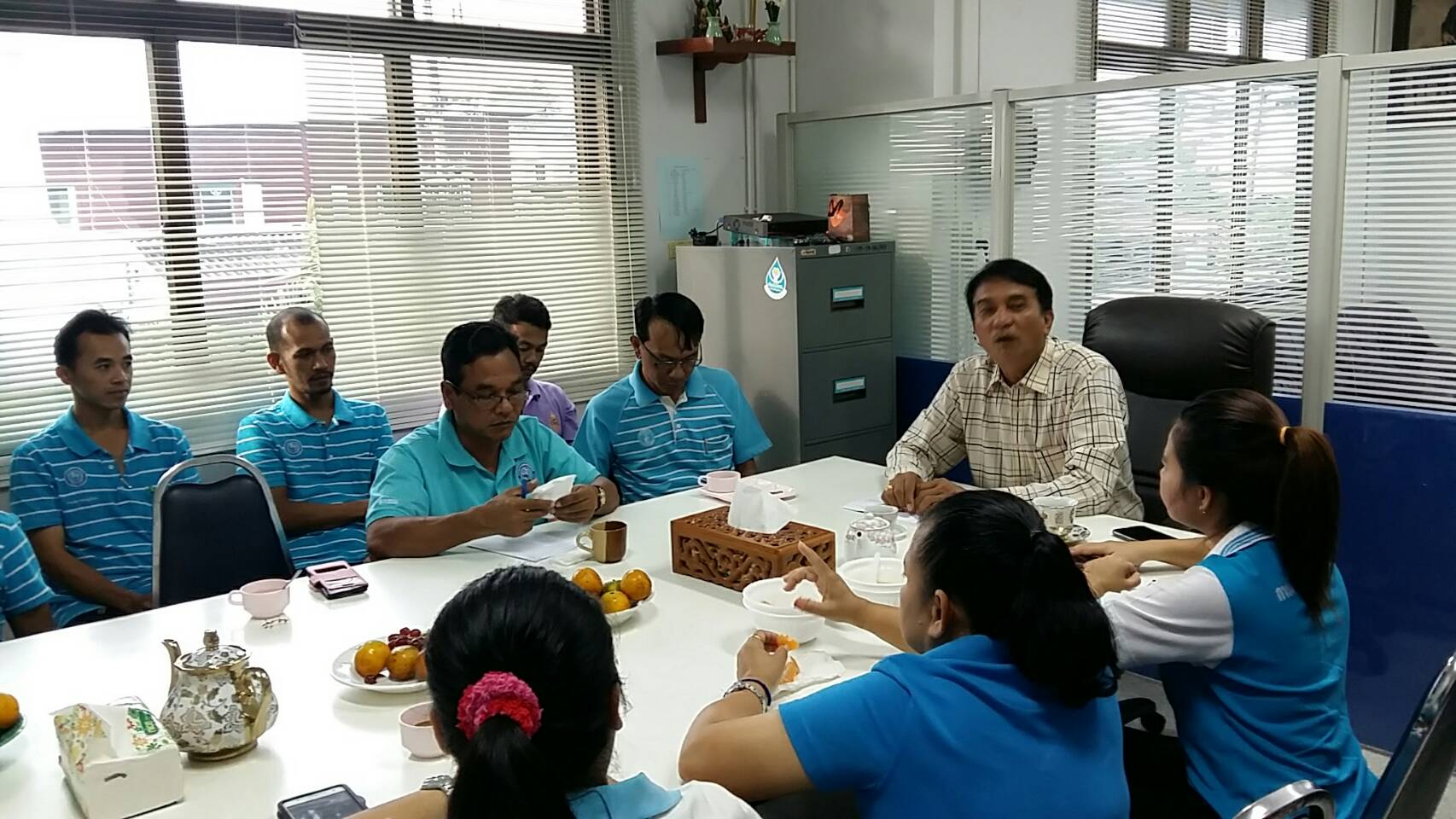 กปภ.สาขาสะเดา จัดกิจกรรมสนทนายามเช้า(morning talk)ประจำไตรมาสที่1/2561