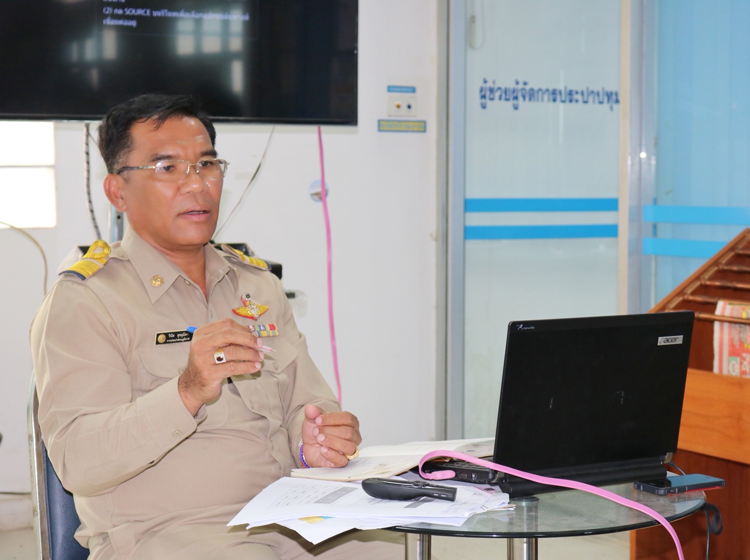 กปภ.สาขาปทุมธานี จัดกิจกรรมสนทนายามเช้า (Morning Talk) ประจำเดือนธันวาคม พ.ศ. 2560