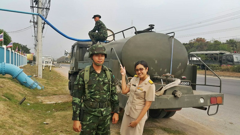 กปภ.สาขาพนมทวน ร่วมสนับสนุนรั้วของชาติ มอบน้ำท่อธารเพื่อใช้อุปโภคบริโภคในช่วงการฝึกภาคสนาม