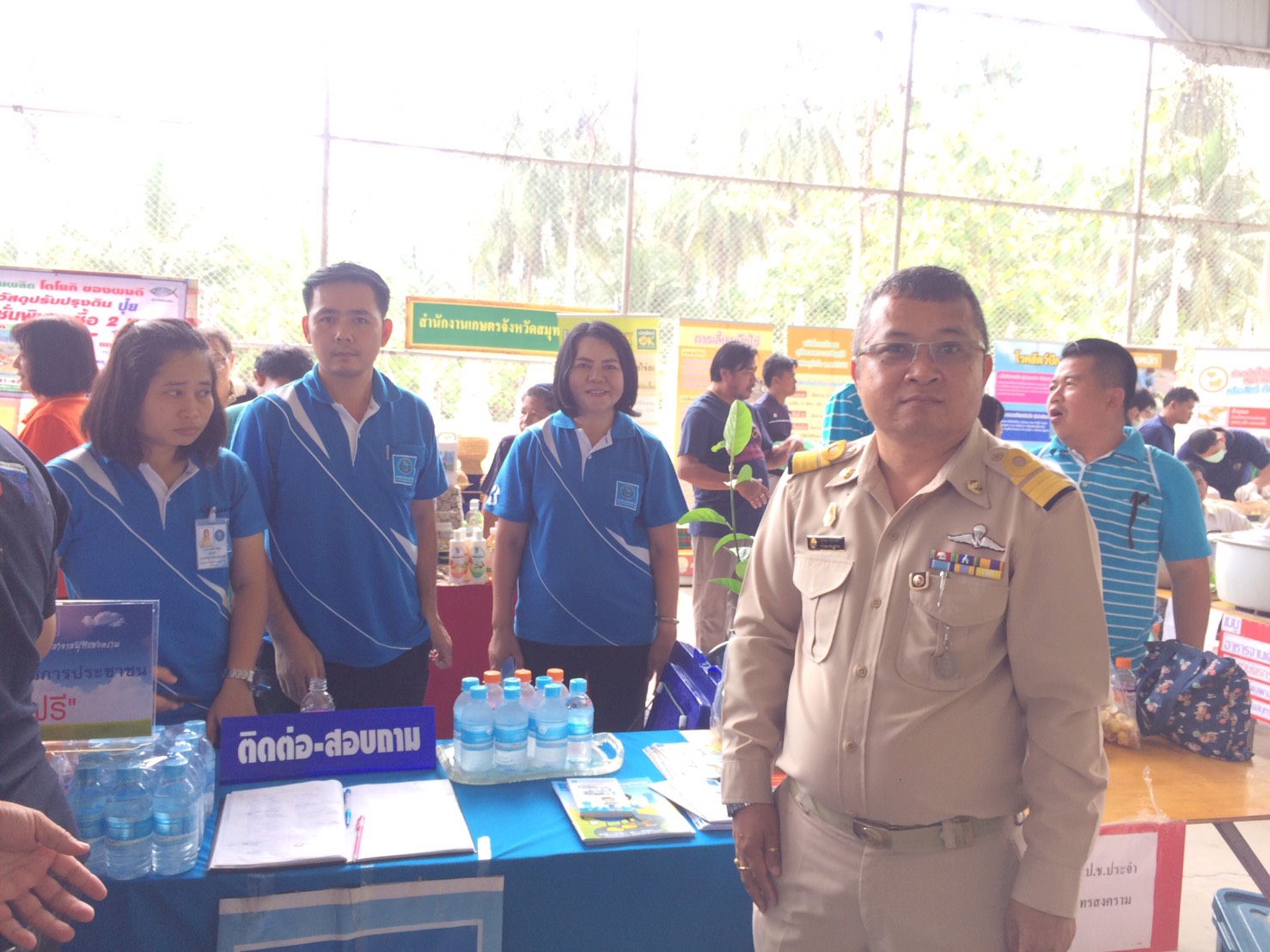 กปภ.สาขาสมุทรสงคราม ร่วมกิจกรรมโครงการ หน่วยบำบัดทุกข์ บำรุงสุข สร้างรอยยิ้มให้ประชาชน ประจำเดือน พฤษภาคม 2561