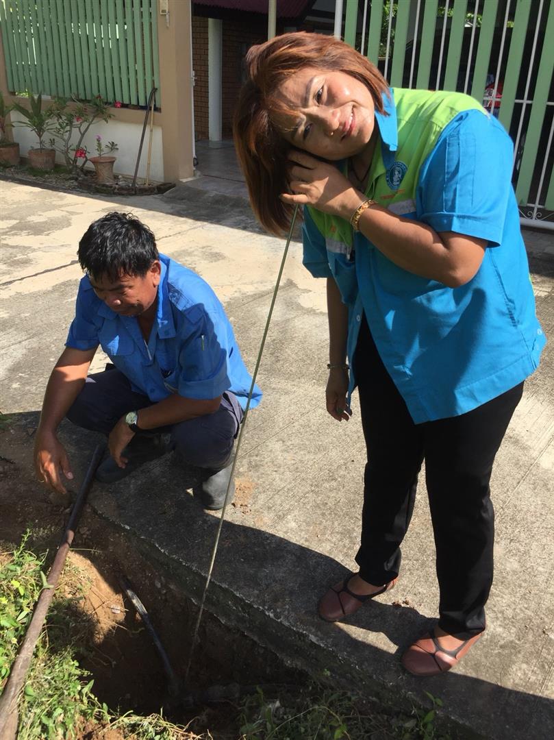 กปภ.สาขาบ้านโป่ง ดำเนินงานตามแผนลดน้ำสูญเสีย และตีตรามาตรวัดน้ำ ประจำเดือน มิถุนายน 2561