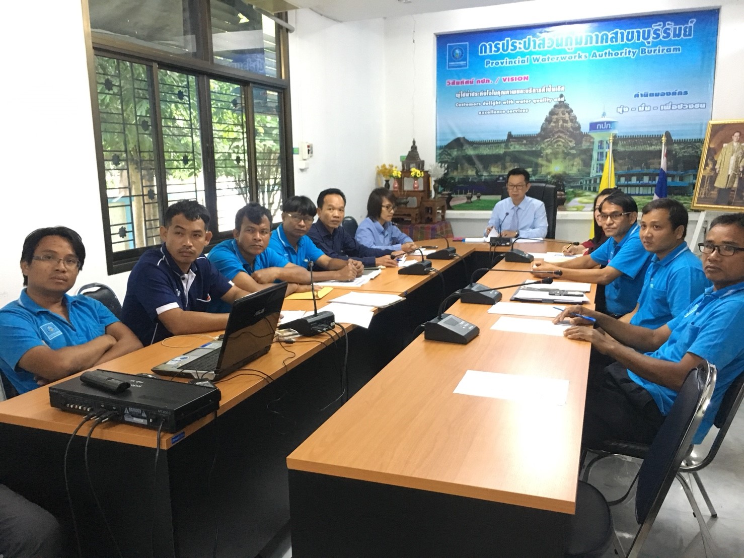 กปภ.สาขาบุรีรัมย์ประชุมติดตามผลการดำเนินงานโครงการจัดการน้ำสะอาดและการบำรุงรักษาเชิงป้องกัน WSP