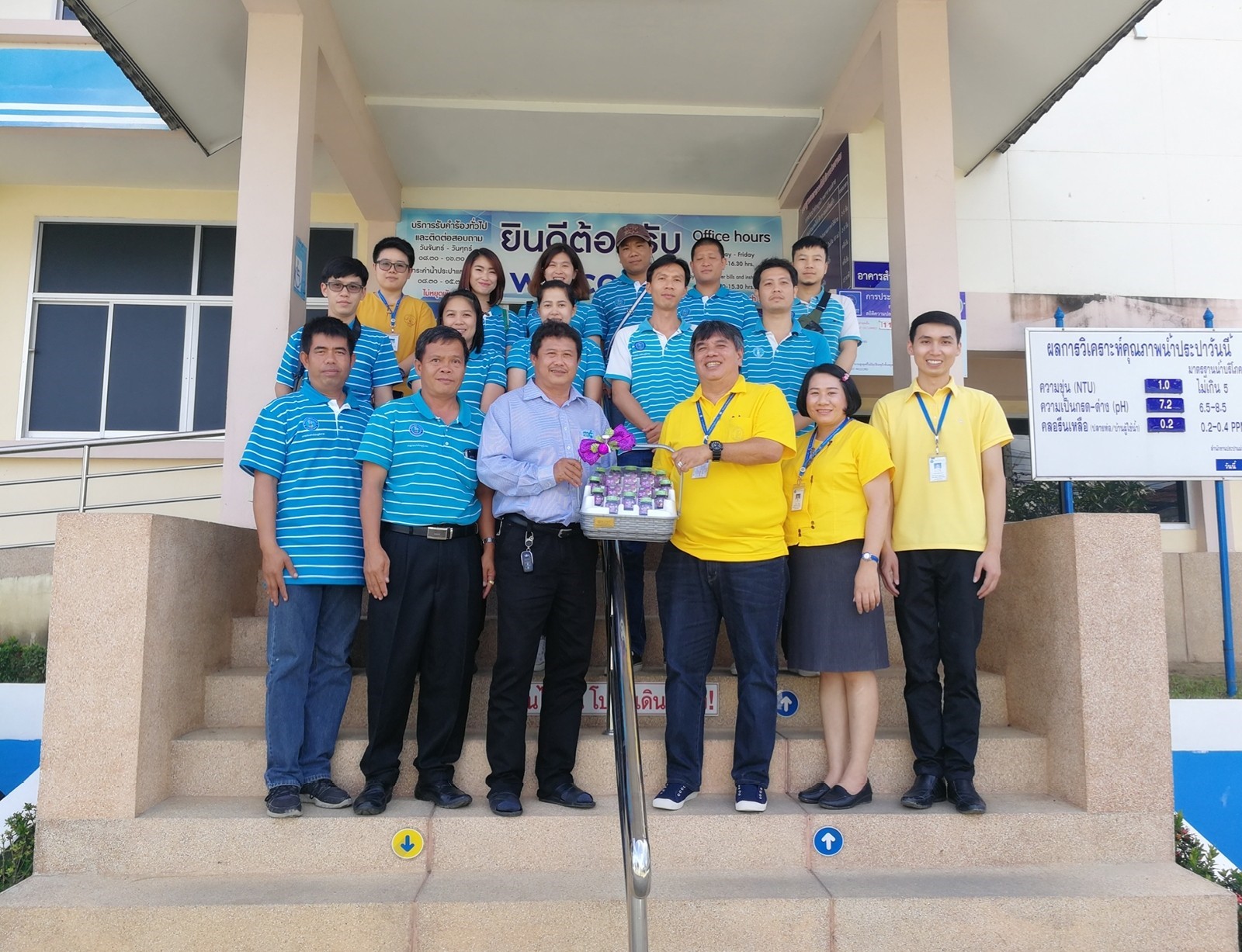 กปภ.สาขาแม่สาย ต้อนรับคณะศึกษาดูงาน กปภ.แม่แตง วันศุกร์ที่ 13 กรกฎาคม 2561