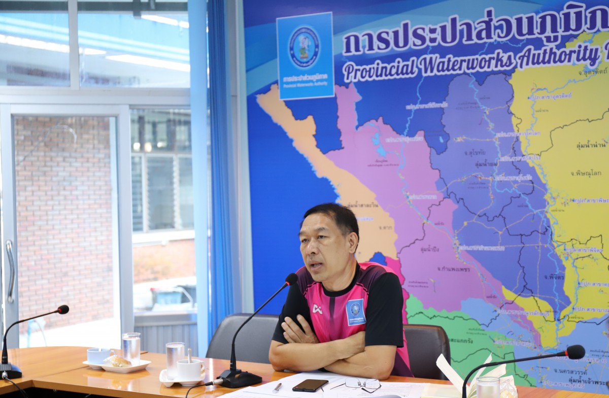 กองระบบจำหน่าย กปภ.ข.10 จัดประชุมแนวทางและแผนบริหารจัดการน้ำสูญเสียแก่ กปภ.สาขาในสังกัด
