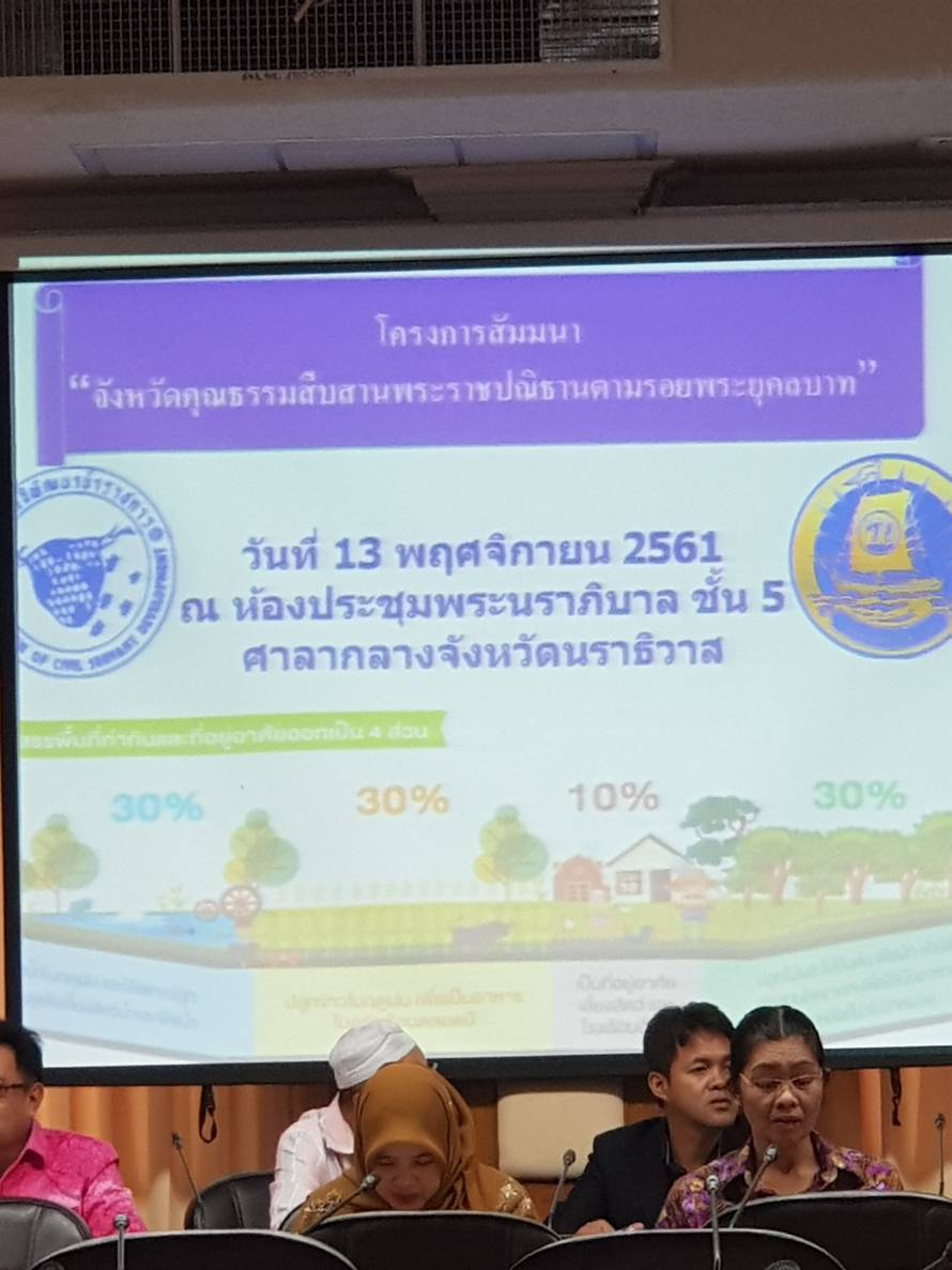 โครงการสัมมนาจังหวัดคุณธรรมสืบสานพระราชปณิธานตามรอยพระยุคลบาท
