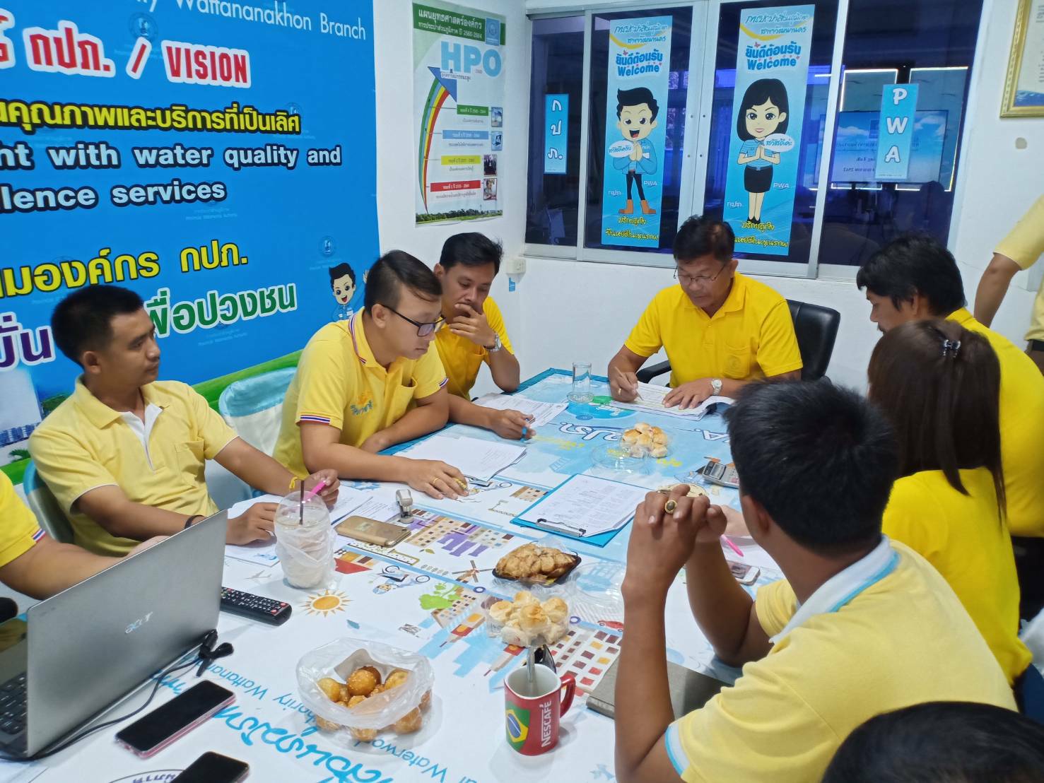 กปภ.สาขาวัฒนานคร ได้จัดกิจกรรม สนทนายามเช้า (Morning talk) ครั้งที่ 7/2562