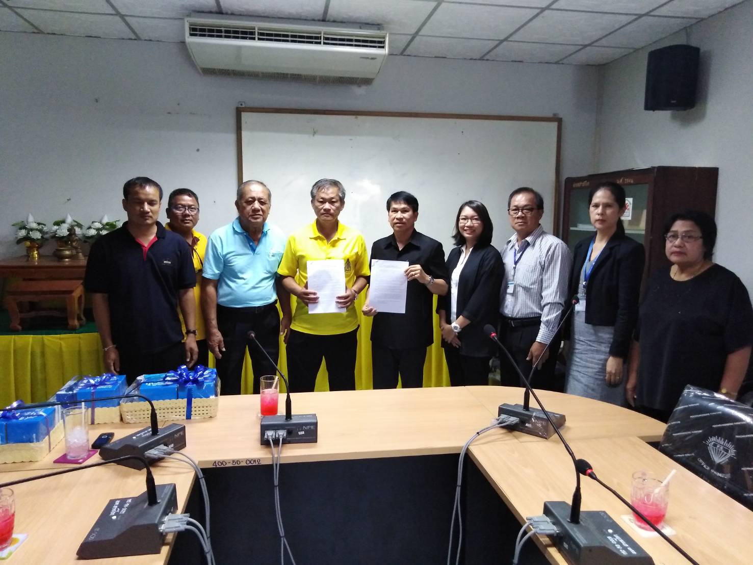 การประปาส่วนภูมิภาคสาขาบางคล้า เข้าร่วมประชุมกับ องค์การบริหารส่วนตำบลสาวชะโงก เกี่ยวกับการรับโอนกิจการ