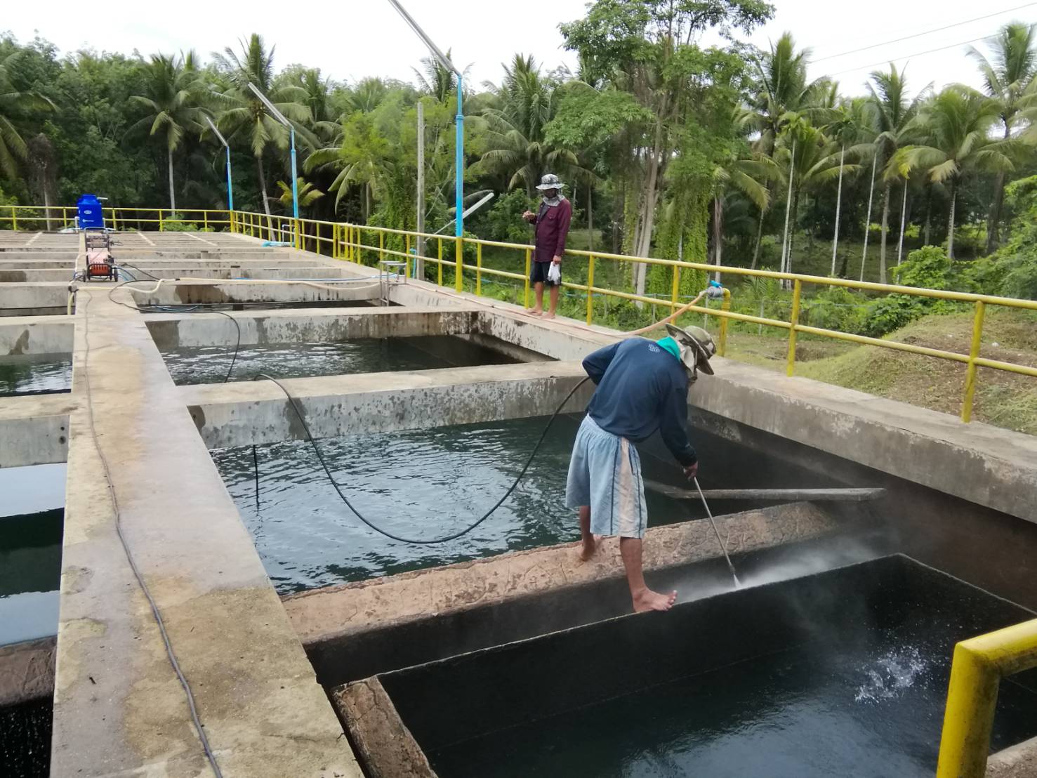 การประปาส่วนภูมิภาคสาขาบางสะพาน ร่วมกันทำความสะอาดล้างถังตกตะกอนโรงกรองน้ำขนาด 200 ลบ.ม./ชม. สถานีผลิตจ่ายน้ำช้างแรก ตามโครงการจัดการน้ำสะอาด (WSP) ประจำเดือน มิถุนายน 2562