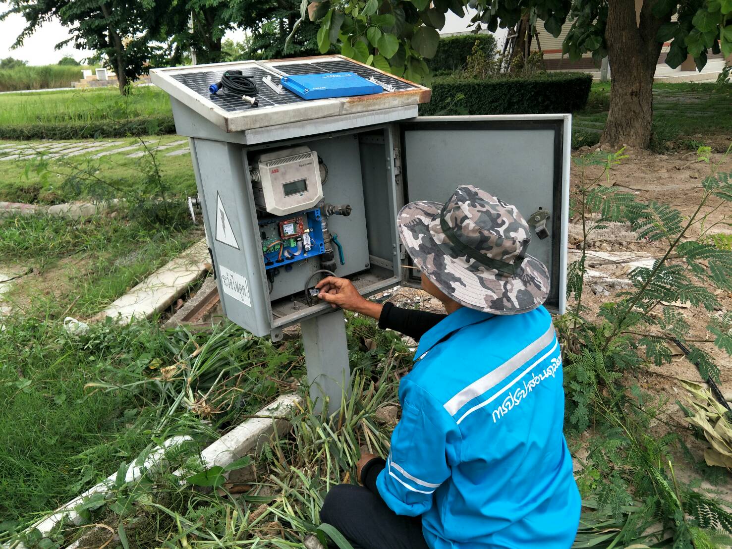 กปภ.สาขาบ้านบึง บำรุงรักษาตู้ DMA ตามแผนลดน้ำสูญเสียและเพิ่มน้ำจำหน่าย