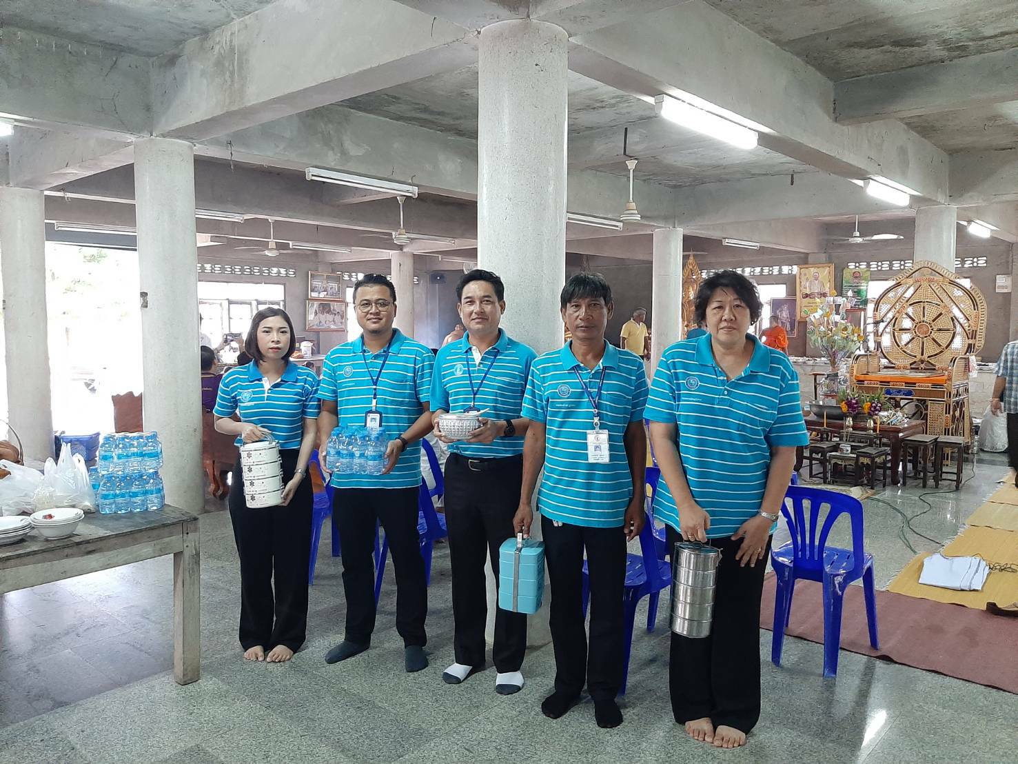 การประปาส่วนภูมิภาคสาขาเลาขวัญ ร่วมกับอำเภอเลาขวัญ ดำเนินโครงการเข้าวัดทำบุญ ฟังธรรม ในวันธรรมสวนะ ช่วงเทศกาลเข้าพรรษา ปี๒๕๖๒