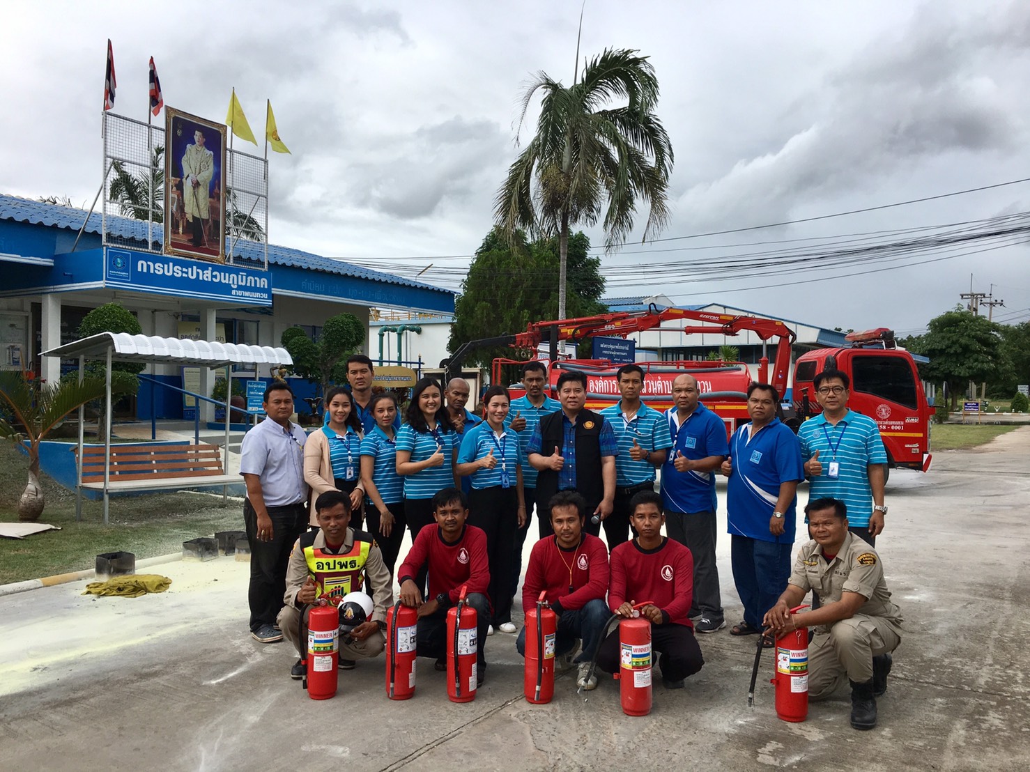 กปภ.สาขาพนมทวน จัดกิจกรรมซ้อมแผนบรรเทาสาธารณภัยด้านอัคคีภัย