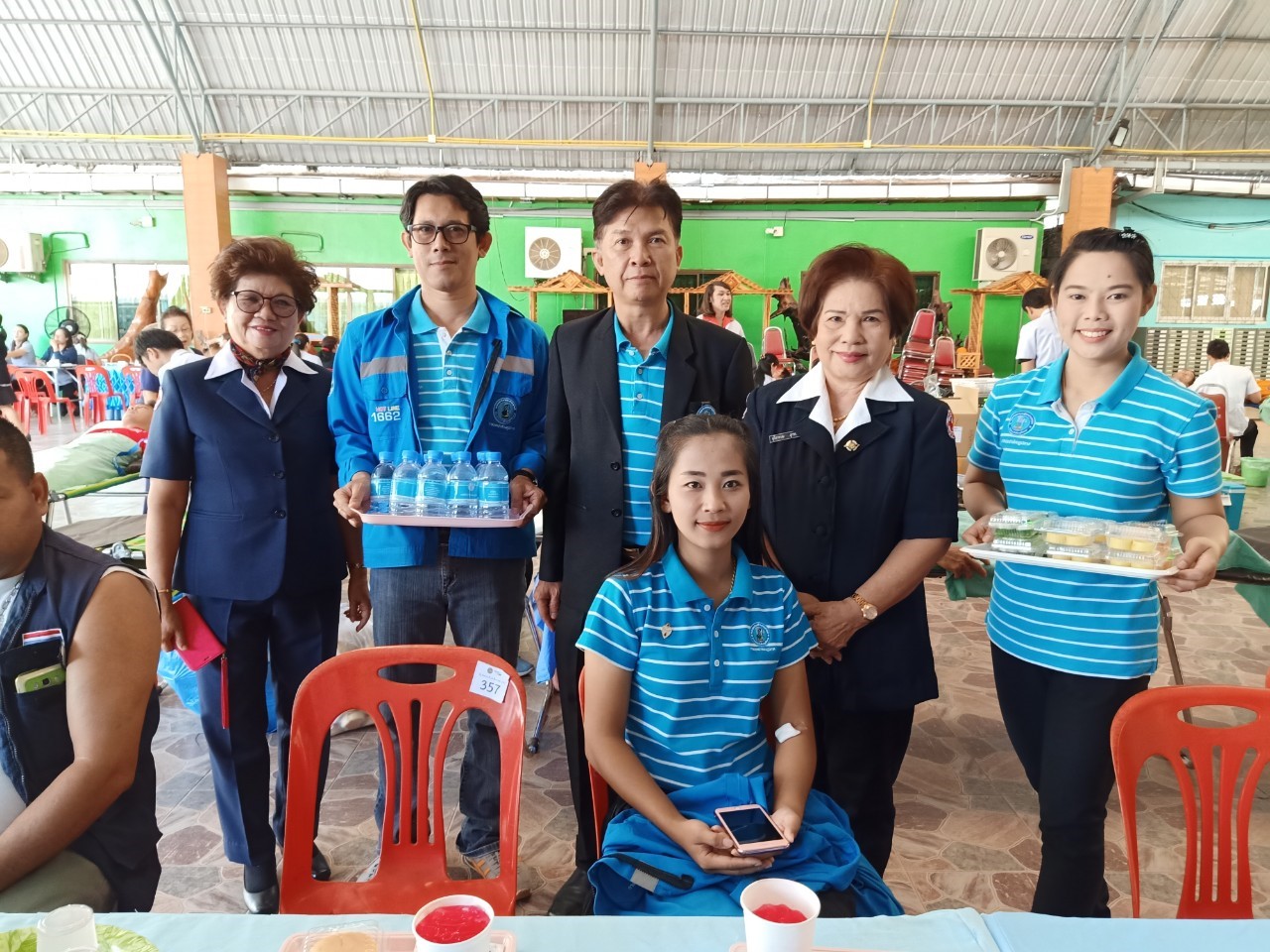 กปภ.บ้านผือสนับสนุนน้ำดื่มในกิจกรรมบริจาคโลหิต
