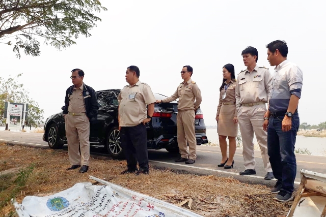 ผอ.กปภ.ข.6 ลงพื้นที่ กปภ.สาขามหาสารคาม ดูพื้นที่ก่อสร้างโรงสูบน้ำฯ