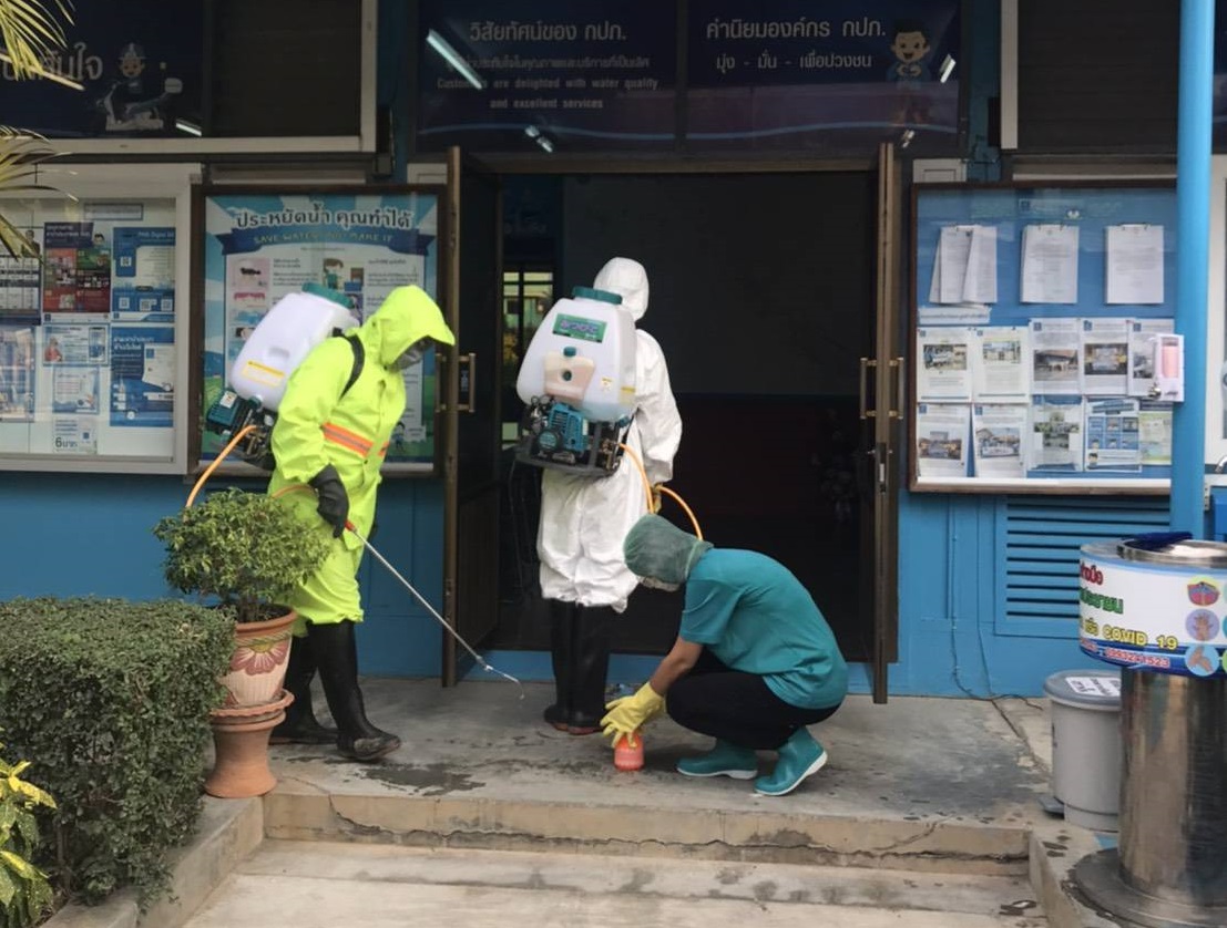 กปภ.สาขาท่ามะกา ได้มีมาตรการการป้องกันเชื้อไวรัสCOVID-19 ได้รับความร่วมมือจากเทศบาลตำบลวังศาลาและเทศบาลตำบลท่ามะกา ดำเนินการฉีดพ่นฆ่าเชื้อโรค