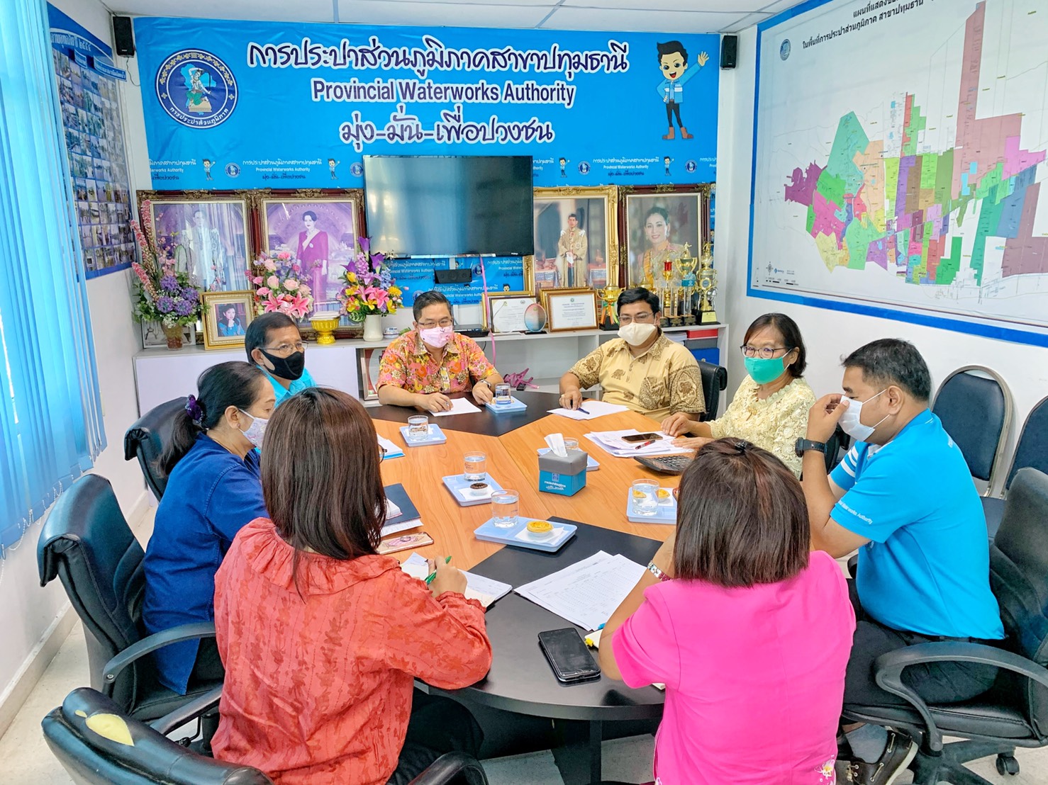 กปภ.สาขาปทุมธานี จัดกิจกรรมสนทนายามเช้า (Morning Talk) ประจำเดือนพฤษภาคม พ.ศ. 2563 (ครั้งที่ 8/2563)