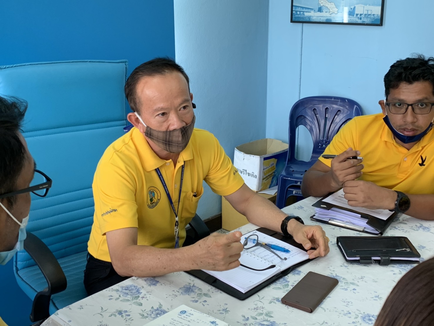 นายขวัญชัย กิจกอบชัย ผจก.กปภ.(พ) สาขาพระนครศรีอยุธยา นำพนักงานในสังกัด จัดกิจกรรมสนทนายามเช้า"Morning Talk" ครั้งที่ 10/2563