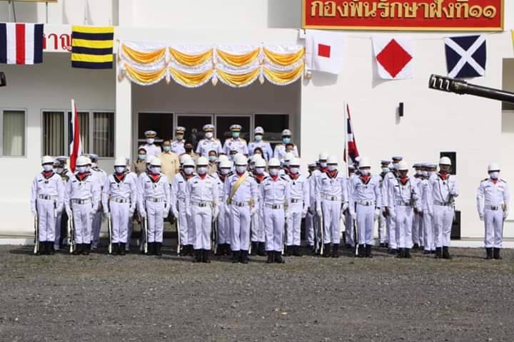 กปภ.สาขาตะกั่วป่าร่วมพิธีอัญเชิญธงชัยเฉลิมพลเข้าห้องธงชัยเฉลิมพล ณ กองพันรักษาฝั่งที่ 11