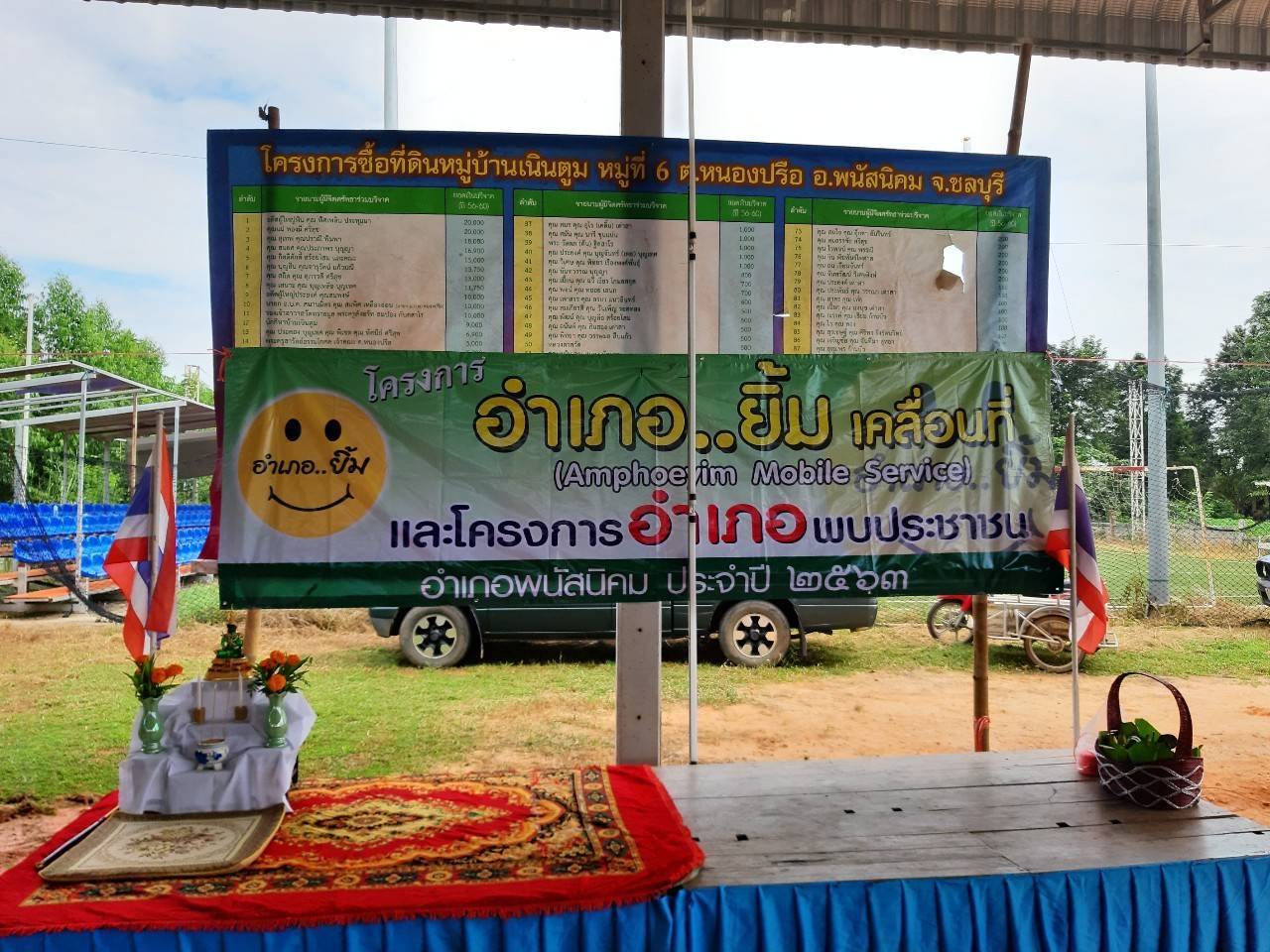 กปภ.สาขาพนัสนิคม ร่วมโครงการออกหน่วยบริการ อำเภอยิ้ม..เคลื่อนที่ / อำเภอพบประชาชน