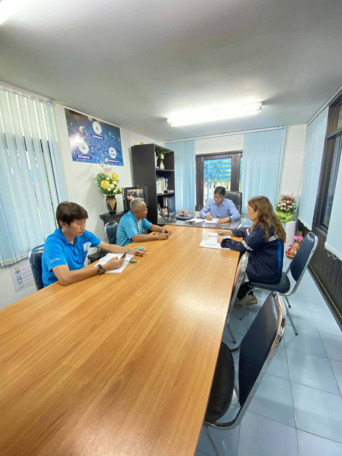 การประปาส่วนภูมิภาคสาขาปากน้ำประแสร์ จัดประชุมหัวหน้างานทุกสายงาน