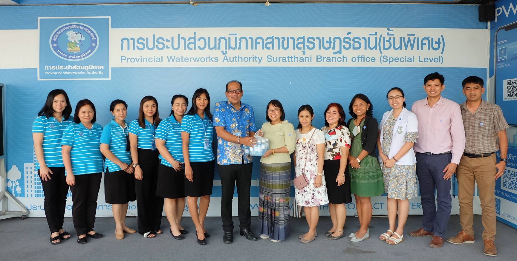 กปภ.สาขาสุราษฎร์ธานี (พ) ให้การต้อนรับคณะศึกษาดูงาน ศูนย์ราชการสะดวก (GECC)