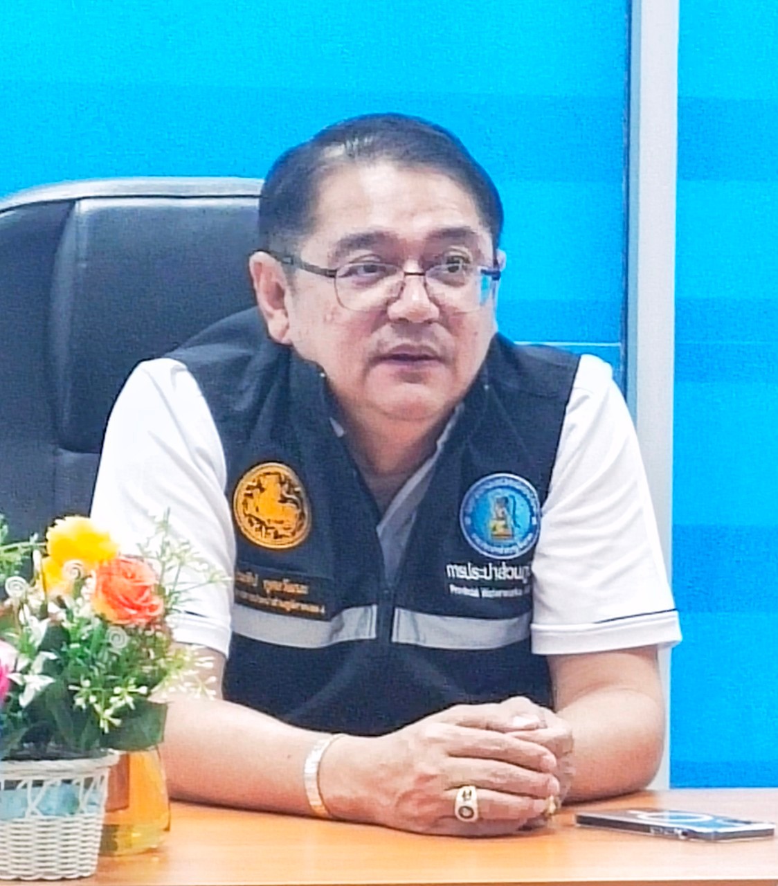 ผู้อำนวยการการประปาส่วนภูมิภาคเขต 4  กำชับและตรวจสอบการเตรียมความพร้อมของ  กปภ.สาขาทุ่งสง ในการรับมือพายุ