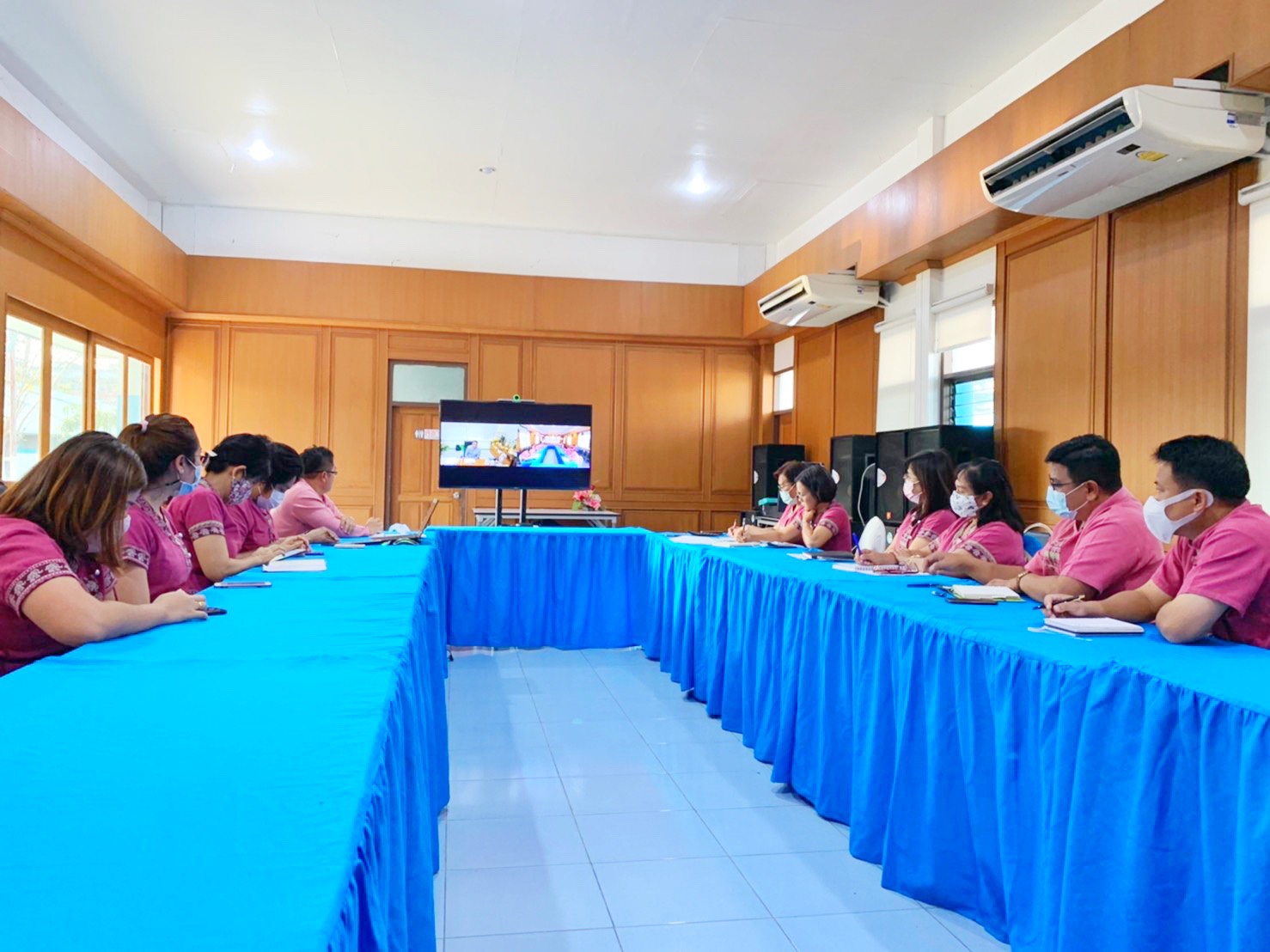 กปภ.สาขาปทุมธานี ประชุมทางไกลวิดีโอคอนเฟอเรนซ์ (Video Conference) ร่วมกับ ผวก.กปภ.